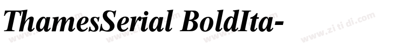 ThamesSerial BoldIta字体转换